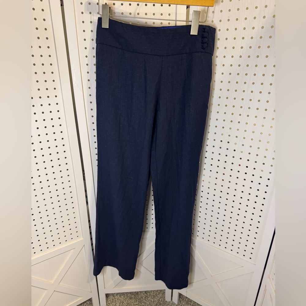 🐿️ George Designs by Mark Eisen Navy Herringbone Dress Pants – Size 6